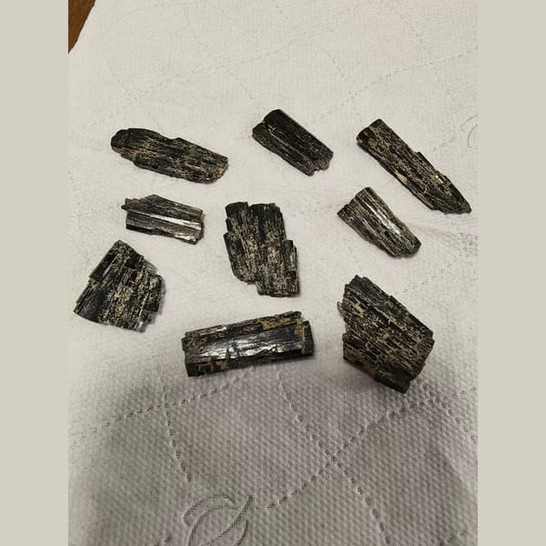Hedenbergite Crystals, Lot of 9 — Inner Mongolia, China