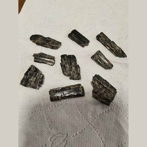 Hedenbergite Crystals, Lot of 9 — Inner Mongolia, China, natural mineral specimen, photo 3 of 3