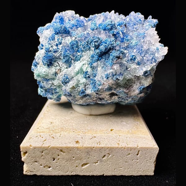 Blue Shattuckite on Matrix Namibia 5.0 cm — alternate view