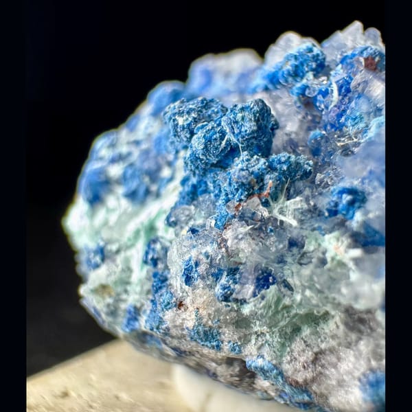 Blue Shattuckite on Matrix Namibia 5.0 cm — detail view
