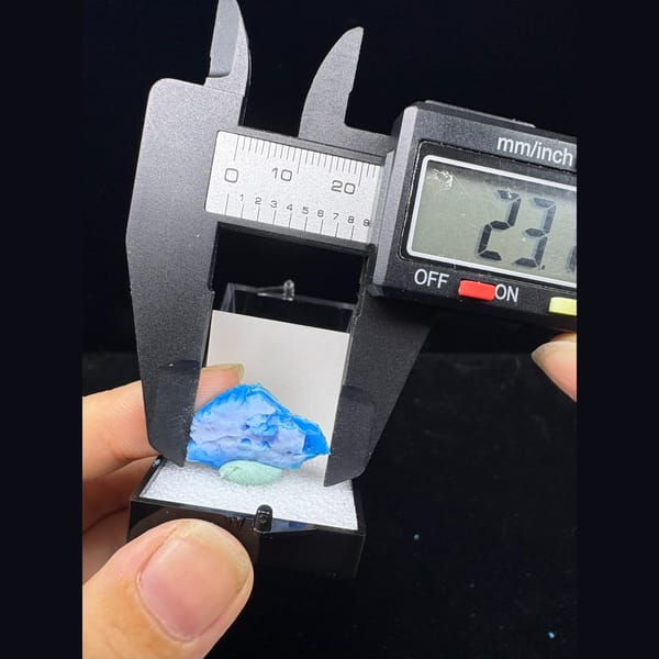 Neon blue allophane from Qinglong — alternate view