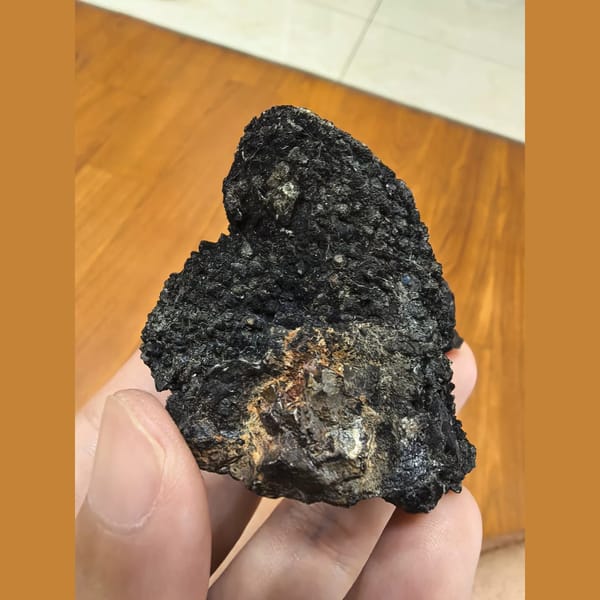 Black quartz cluster — alternate view