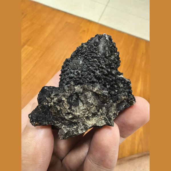 Black quartz cluster — alternate view