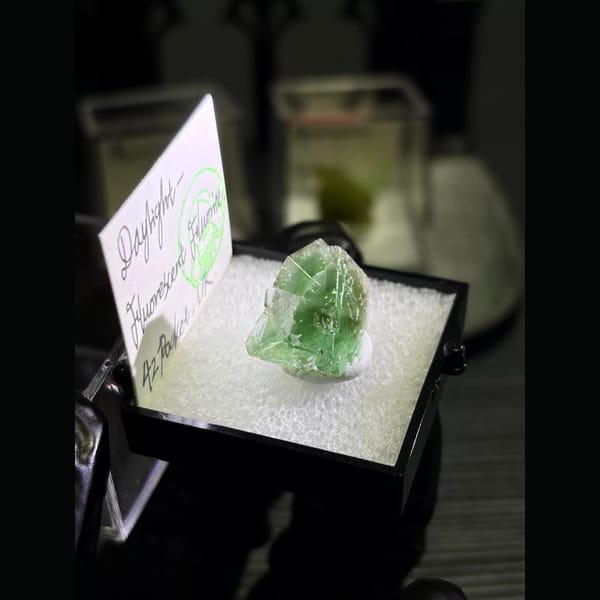 Green fluorite from the 42 Pocket, UK — alternate view
