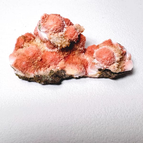 Orange Zeolite Spray Cluster India 12.0 cm — complete view