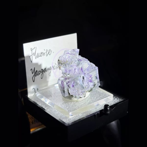 Water-clear phantom fluorite from Yaogangxian — alternate view