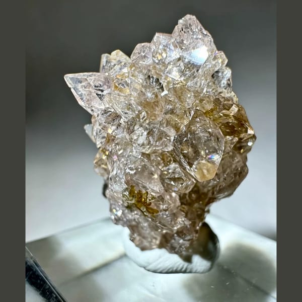 Pink Apophyllite with Quartz Inner Mongolia 2.8 cm — alternate view