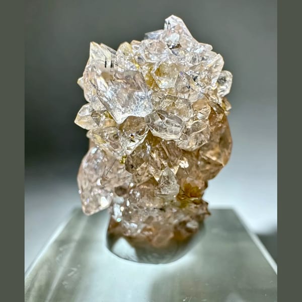 Pink Apophyllite with Quartz Inner Mongolia 2.8 cm — alternate view