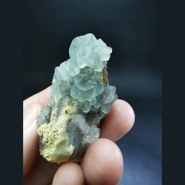 Blue-green fluorite cluster — alternate view