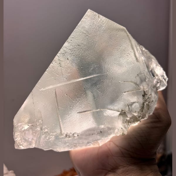 Pale Blue Fluorite Xuebaoding 12.7 cm — complete view