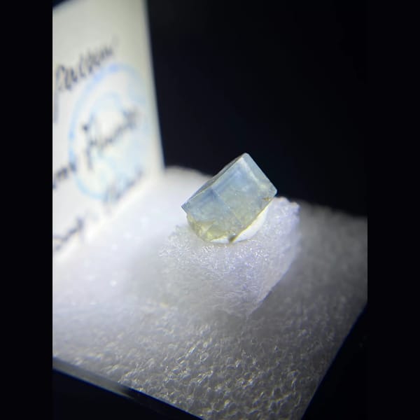 Box-pattern phantom blue fluorite crystal from Zhejiang — alternate view