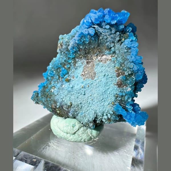 Blue Allophane Cluster 2.8 cm — complete view