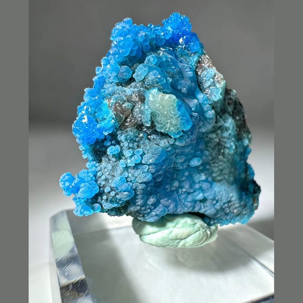 Blue Allophane Cluster 2.8 cm — alternate view