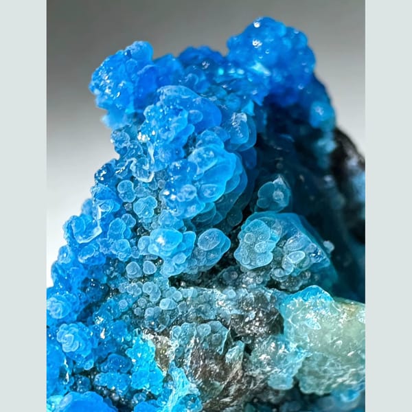 Blue Allophane Cluster 2.8 cm — detail view