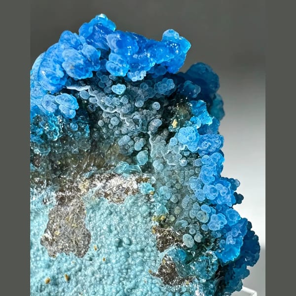 Blue Allophane Cluster 2.8 cm — detail view