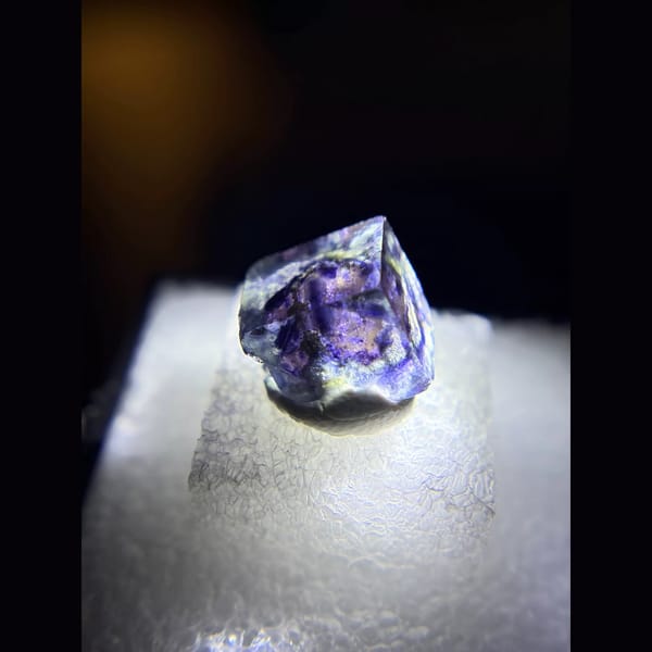 Cross-phantom fluorite single crystal from Inner Mongolia — detail view
