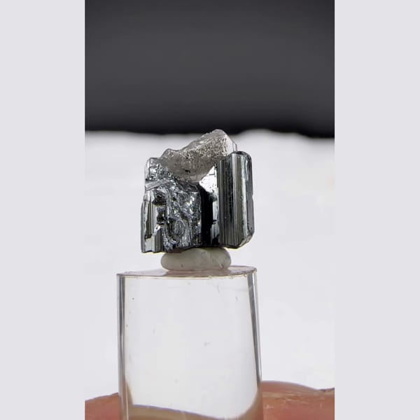Bournonite with Quartz Yaogangxian 0.8 cm — complete view