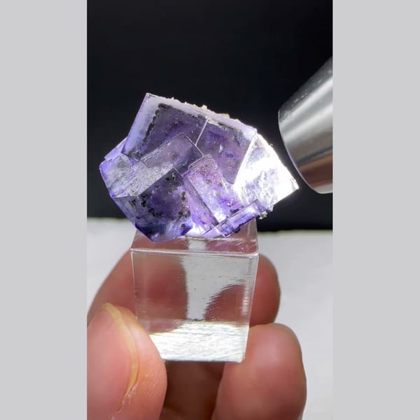 Purple Fluorite with Chlorite Yaogangxian 2.1 cm — alternate view