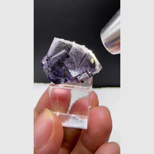 Purple Fluorite with Chlorite Yaogangxian 2.1 cm — alternate view
