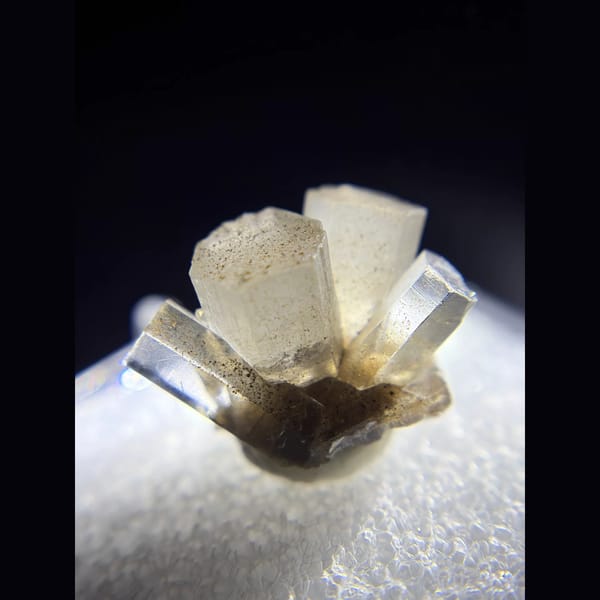 Aurora calcite flower cluster from Fujian — alternate view