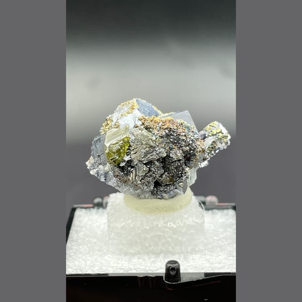 Metallic galena with honey sphalerite from Bulgaria — complete view