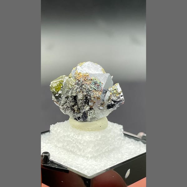 Metallic galena with honey sphalerite from Bulgaria — alternate view