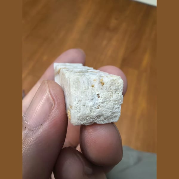Floater feldspar crystal from Inner Mongolia — detail view