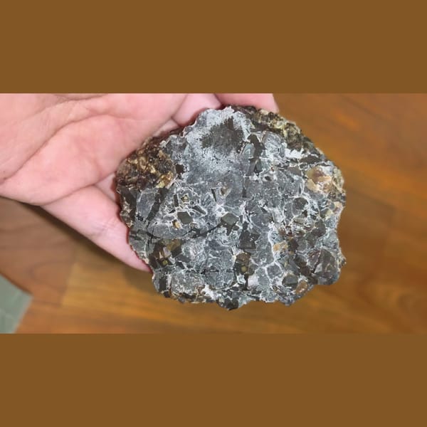 Large sugary sparkling garnet — alternate view