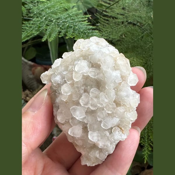 White Calcite on Brown Pyrite Base Daye 7.0 cm — alternate view