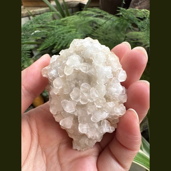 White Calcite on Brown Pyrite Base Daye 7.0 cm — alternate view