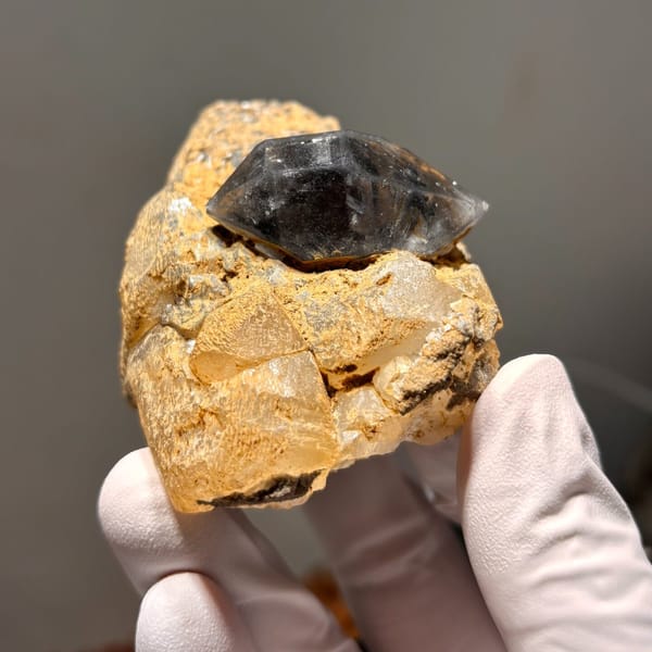 Sparkle Quartz with Calcite Yunnan 7.8 cm — alternate view