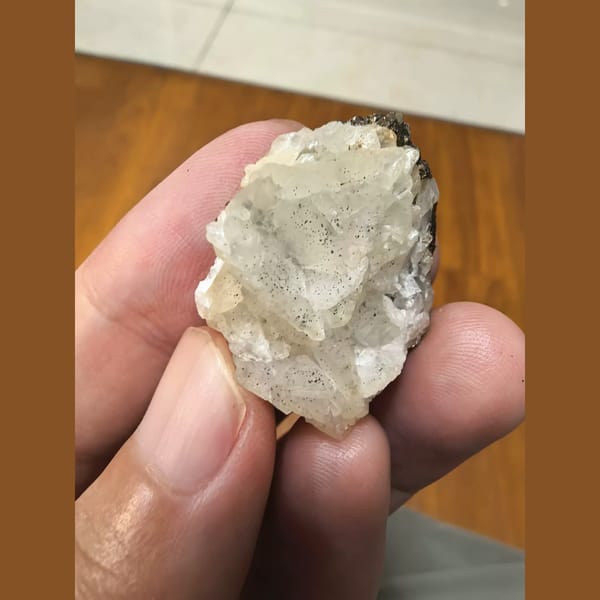 Pyrite with calcite — alternate view