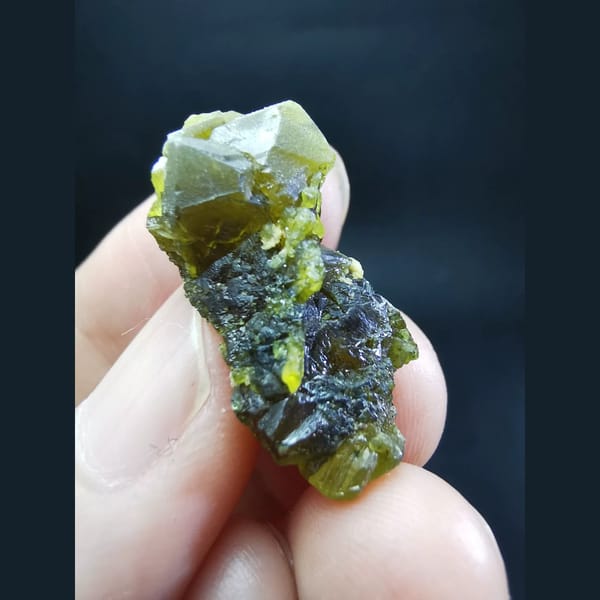 Gem-quality yellow-green sphalerite — detail view