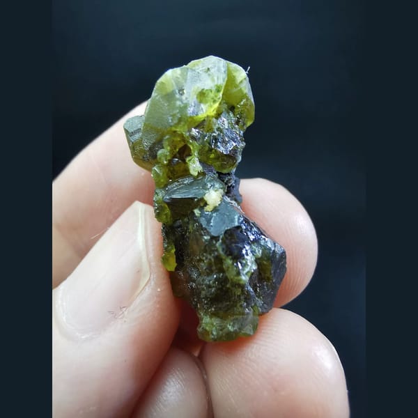 Gem-quality yellow-green sphalerite — detail view