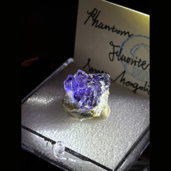 Deep purple phantom fluorite from Inner Mongolia — alternate view