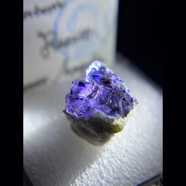 Deep purple phantom fluorite from Inner Mongolia — detail view