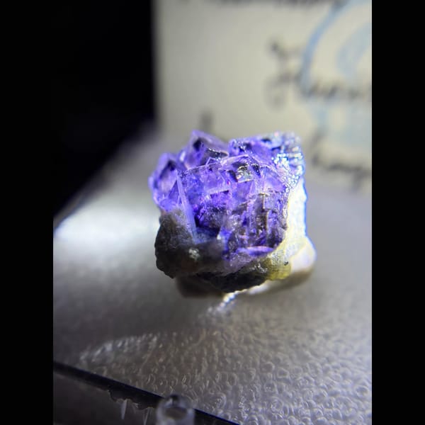 Deep purple phantom fluorite from Inner Mongolia — detail view