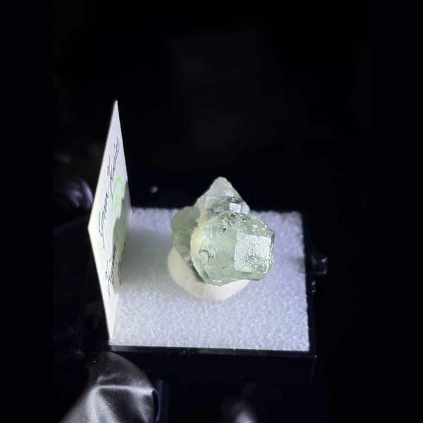 Mint-green stepped fluorite from Fujian — alternate view
