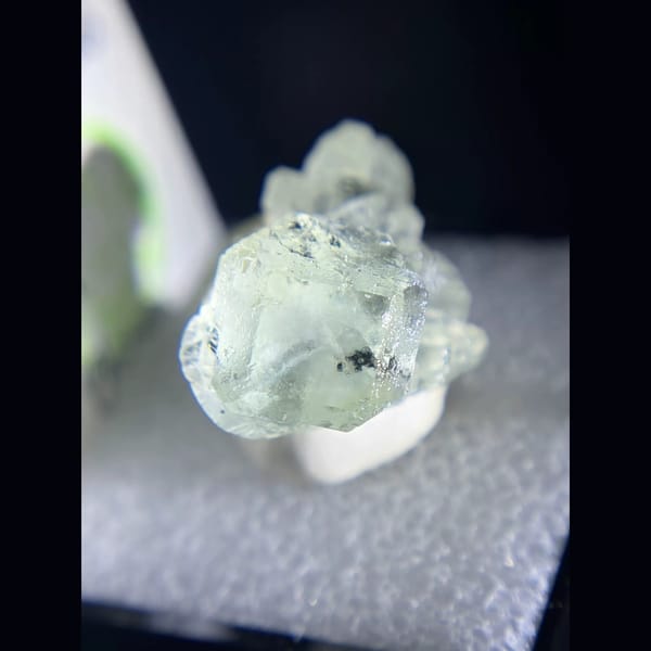 Mint-green stepped fluorite from Fujian — alternate view