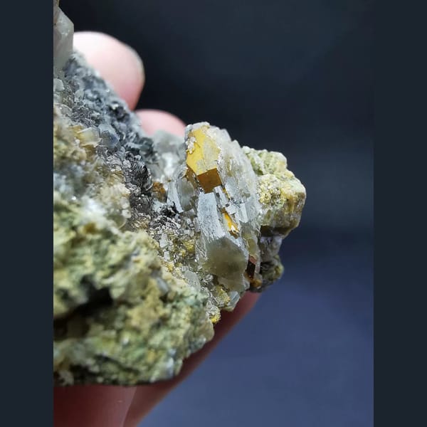 Mercedes-head calcite on matrix — alternate view