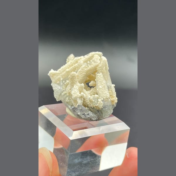 Pale quartz crystal group from Bulgaria — alternate view