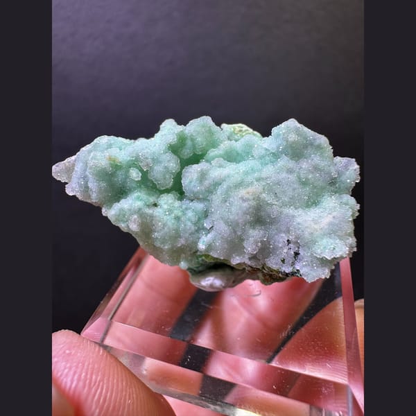 Green smithsonite from Indonesia — complete view