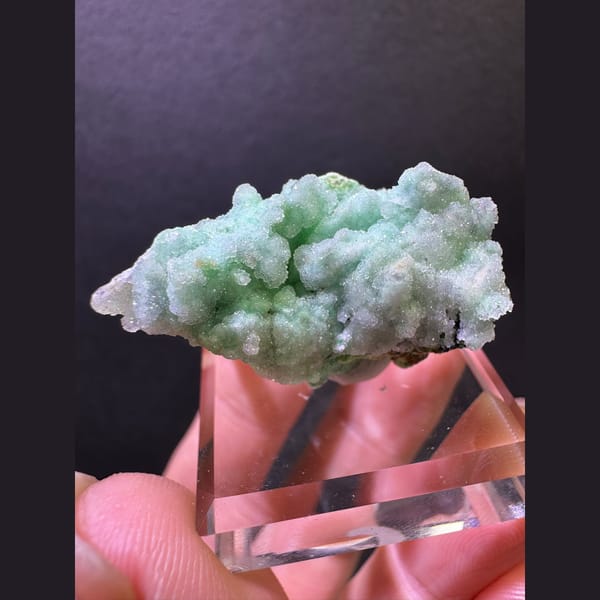 Green smithsonite from Indonesia — alternate view