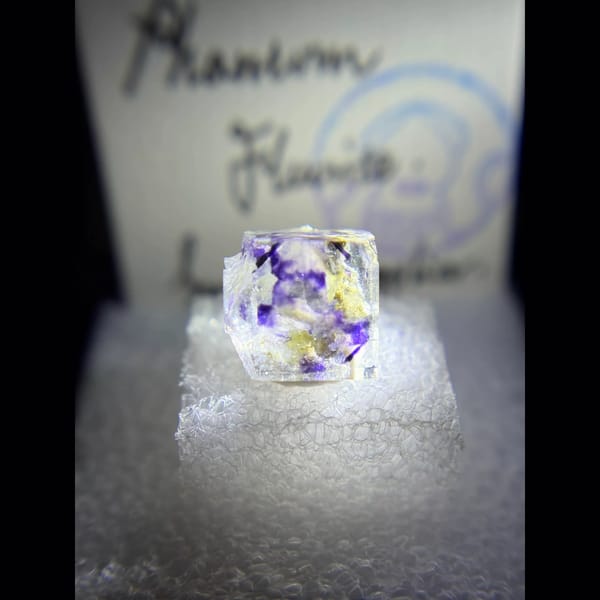 Glass-clear phantom fluorite crystal from Inner Mongolia — alternate view
