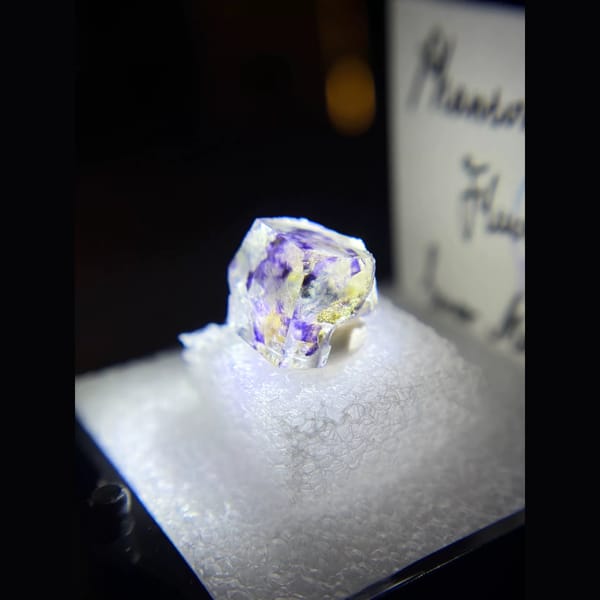 Glass-clear phantom fluorite crystal from Inner Mongolia — alternate view