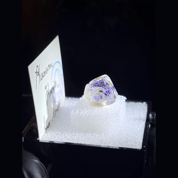 Glass-clear phantom fluorite crystal from Inner Mongolia — detail view