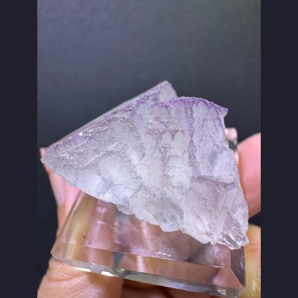 Lavender purple-edge fluorite from Guizhou — alternate view