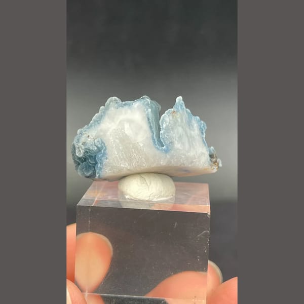Blue plumbogummite cluster from Guangxi — detail view