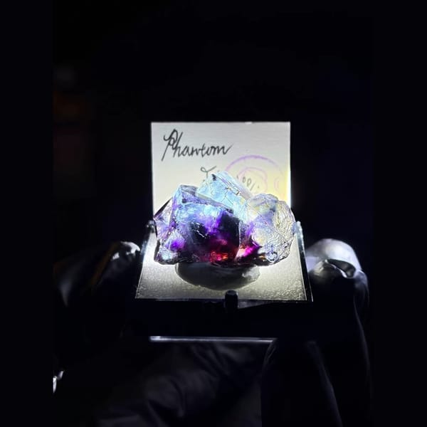 Old-stock etched phantom fluorite from Inner Mongolia — complete view
