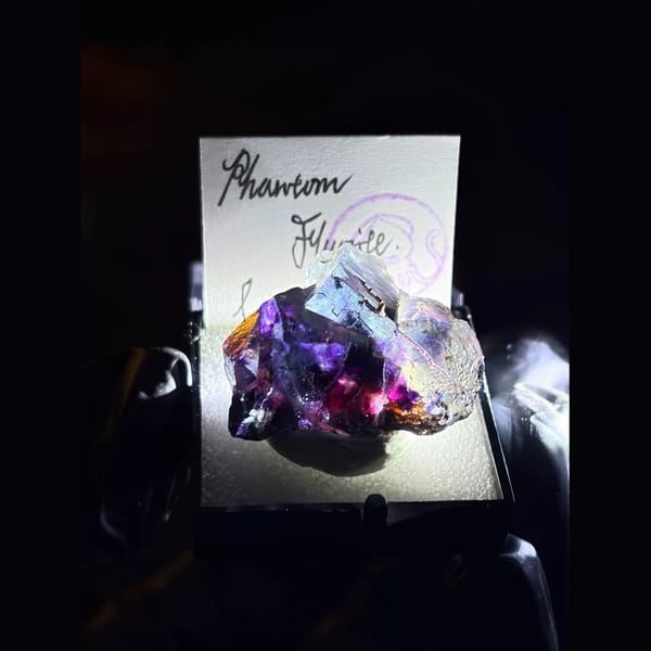 Old-stock etched phantom fluorite from Inner Mongolia — alternate view